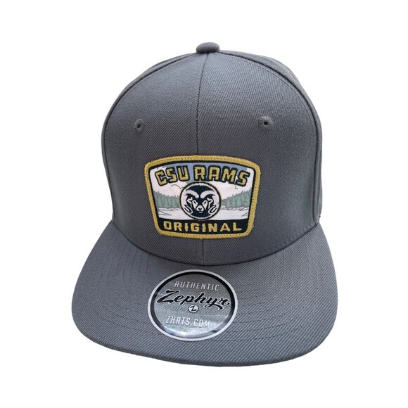 Zephyr CSU Rams Original Snapback Hat Youth OSFA Gray Adjustable Embroidered NEW - Picture 1 of 5